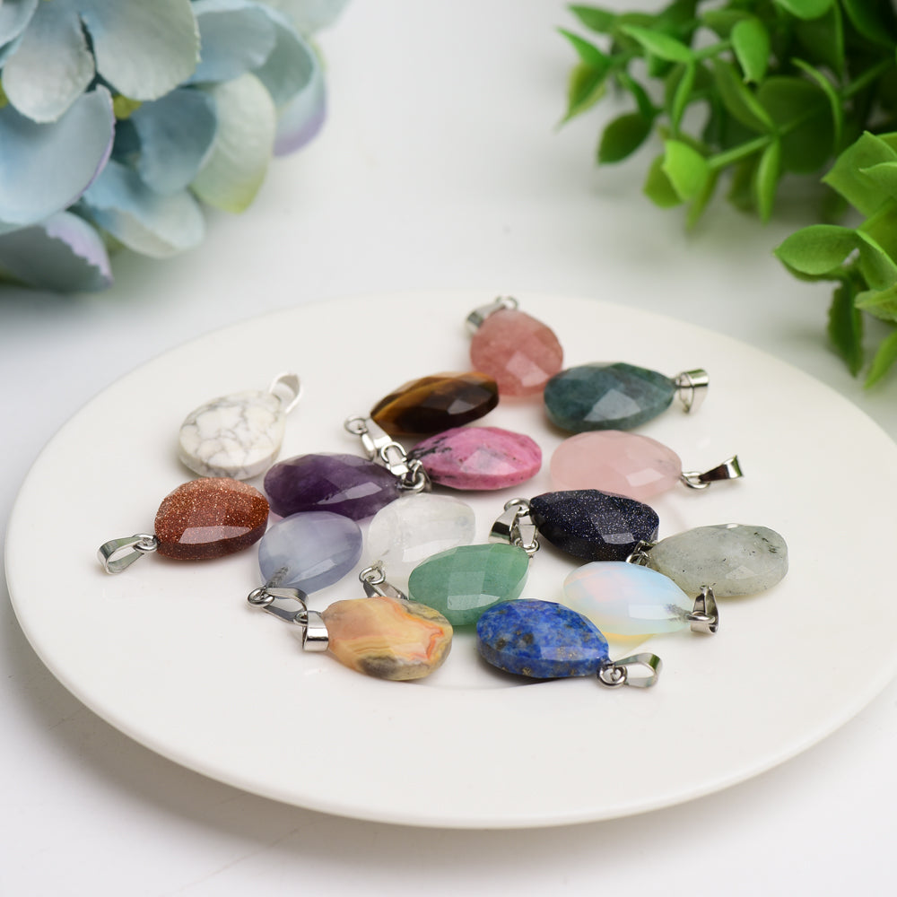 Pendentif en cristal mixte avec pierres naturelles pour la guérison et la méditation