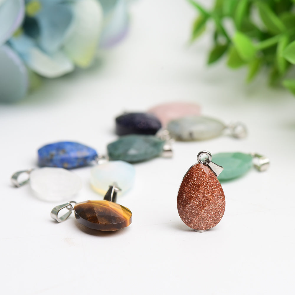 Pendentif en cristal mixte avec pierres naturelles pour la guérison et la méditation