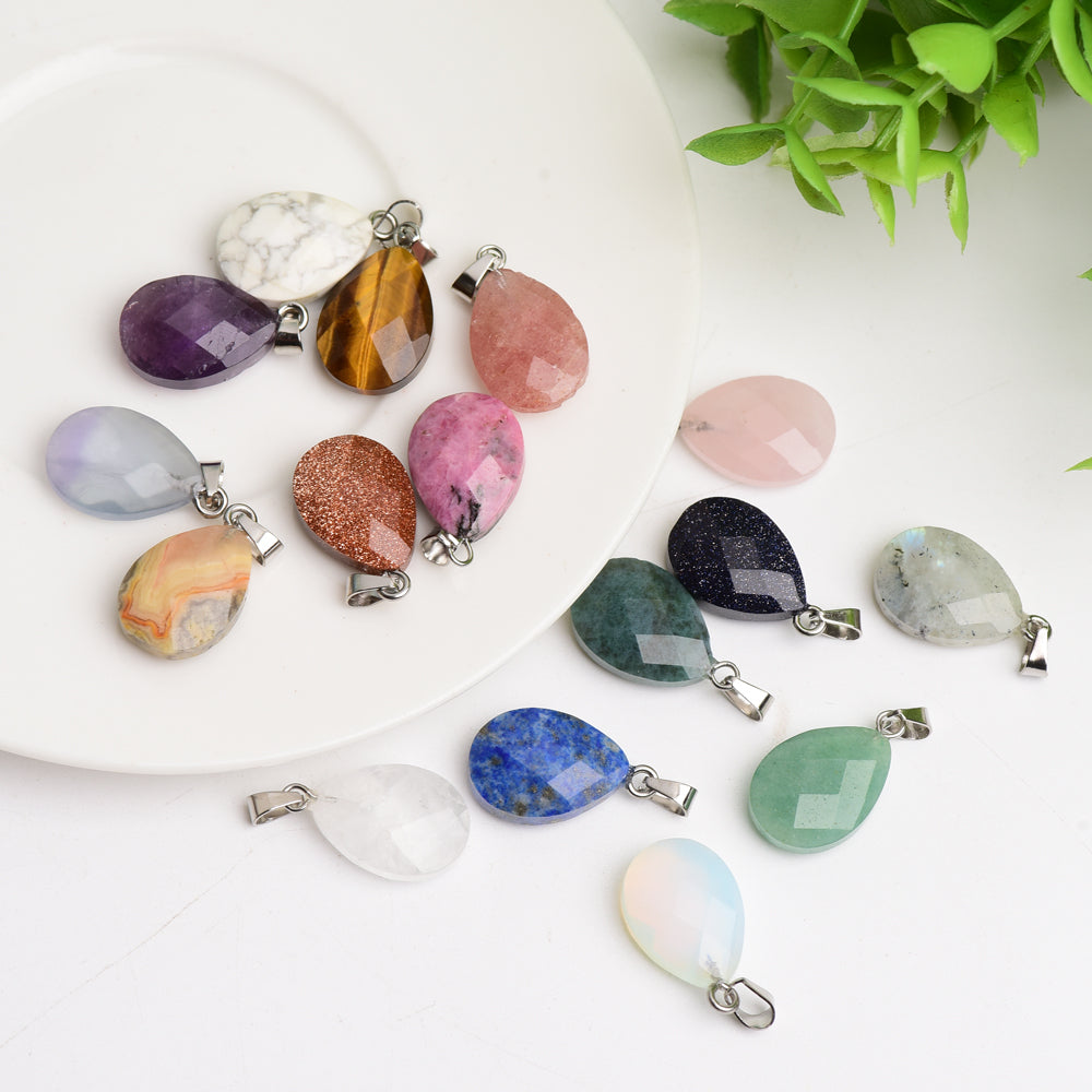 Pendentif en cristal mixte avec pierres naturelles pour la guérison et la méditation