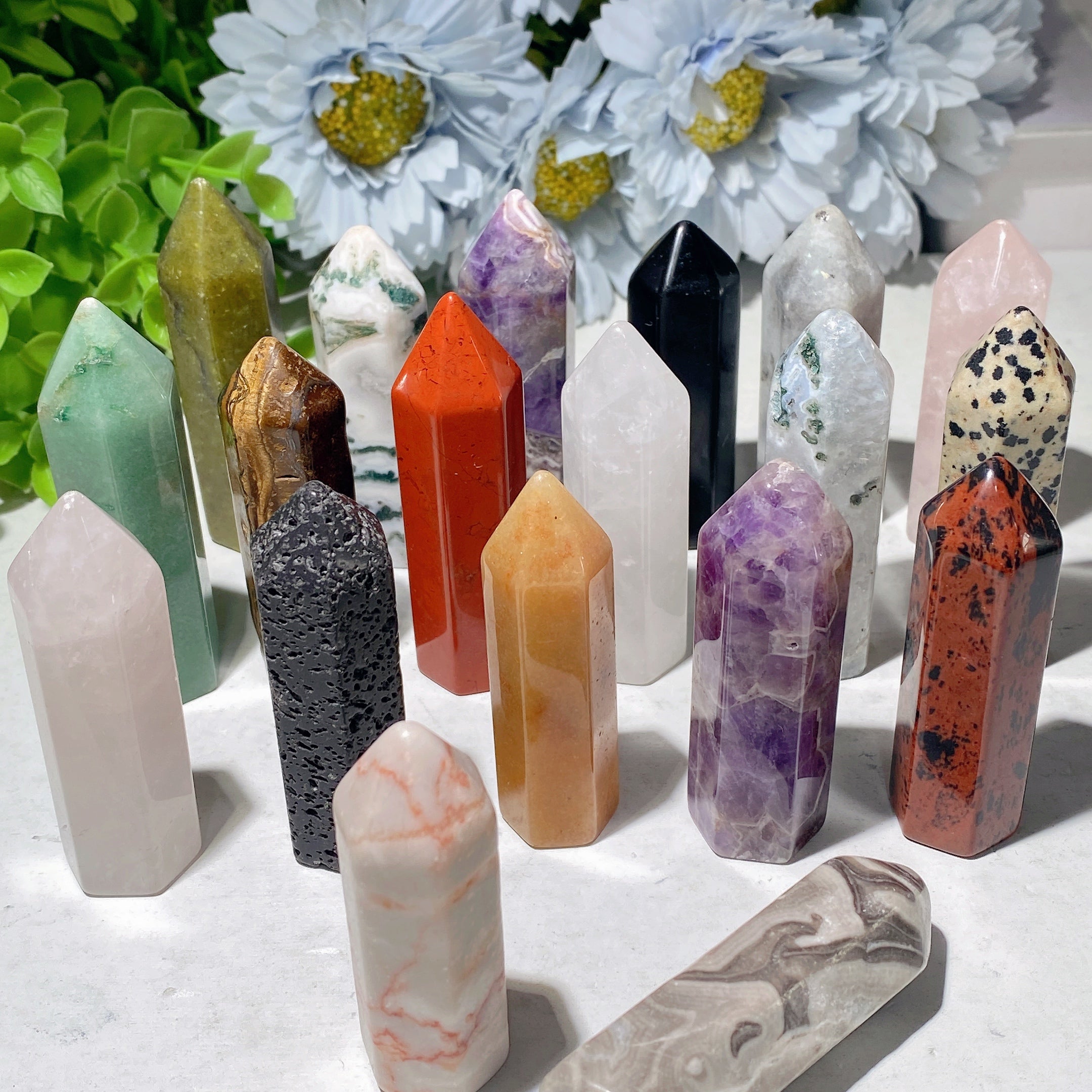 Mixed Crystal Points Bag 2.1-2.5 Inches Healing Crystals