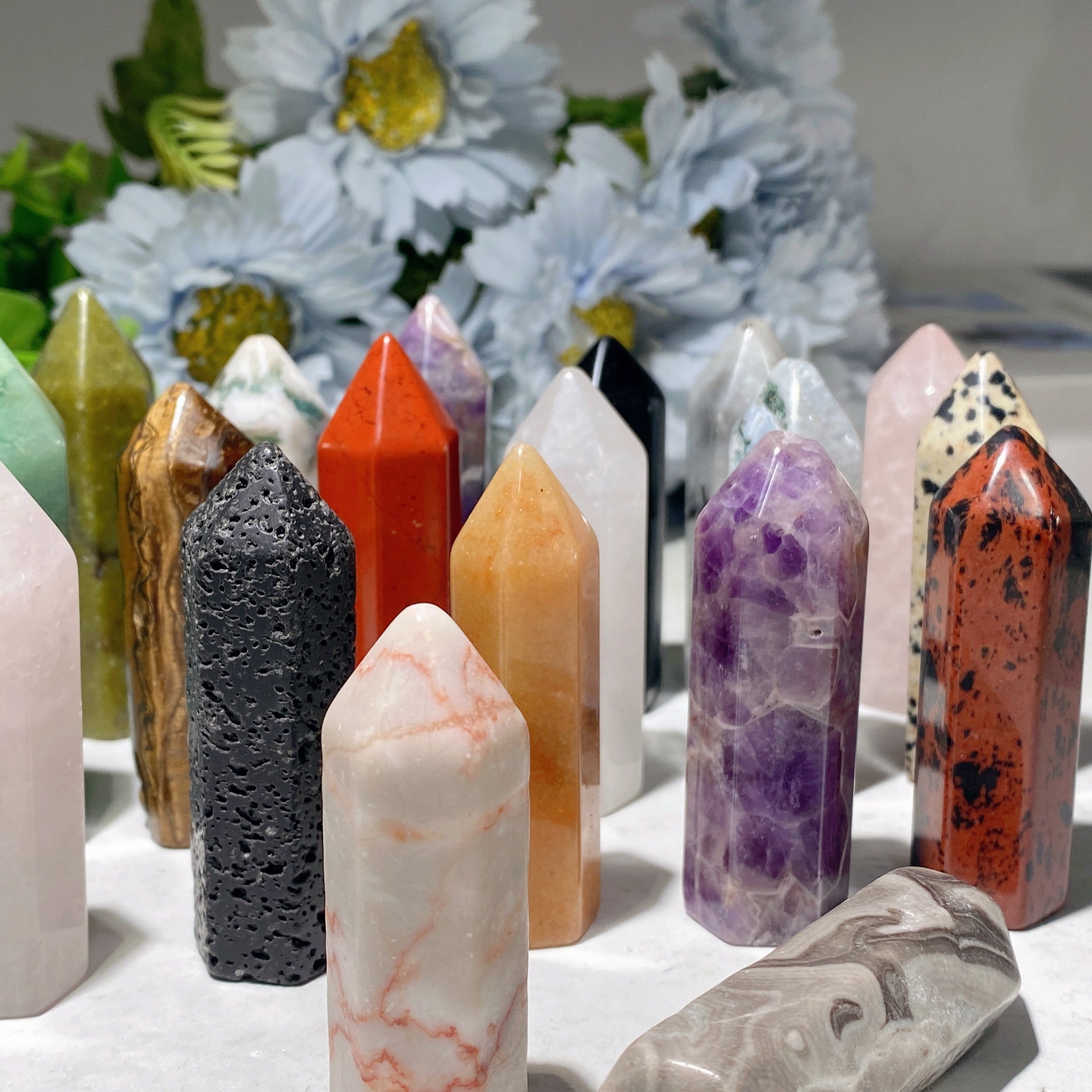 Mixed Crystal Points Bag 2.1-2.5 Inches Healing Crystals