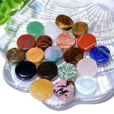 Dalles rondes en cristal mixte pour la guérison (15-20 mm)