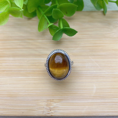 Bague de guérison spirituelle en cristaux mixtes - Taille 2,3 pouces