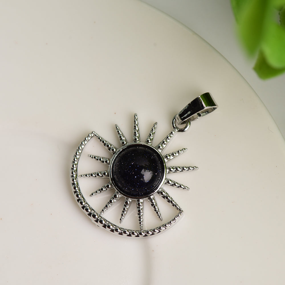 Pendentif spirituel en cristal mixte en forme de soleil 2,5 cm de guérison