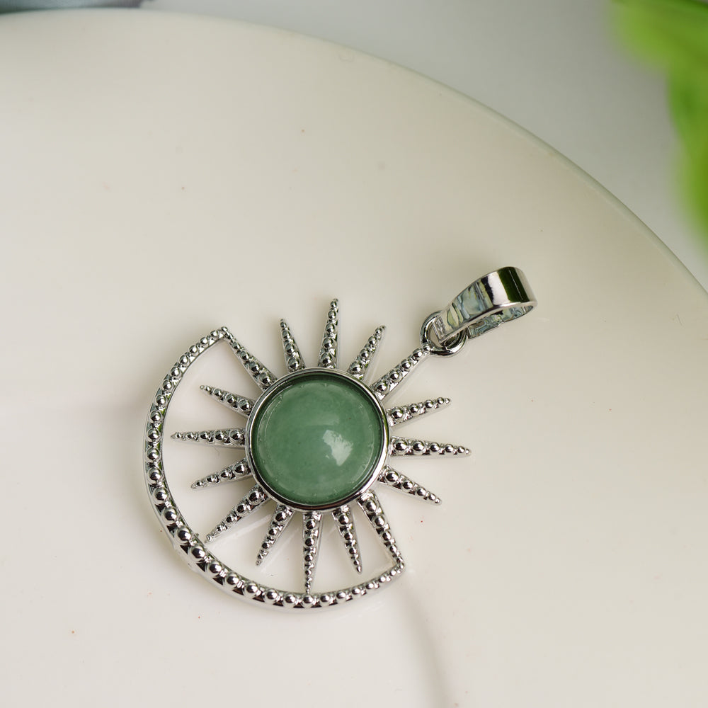 Pendentif spirituel en cristal mixte en forme de soleil 2,5 cm de guérison