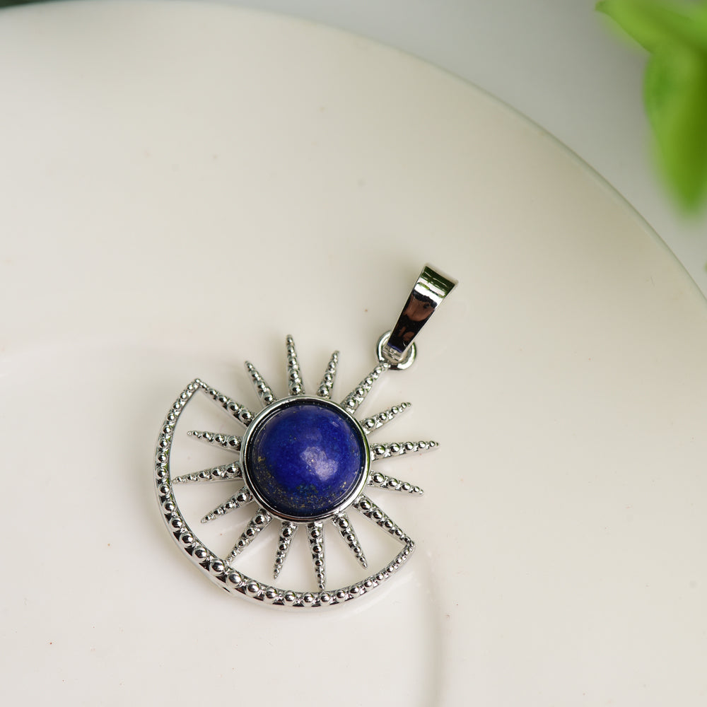 Pendentif spirituel en cristal mixte en forme de soleil 2,5 cm de guérison