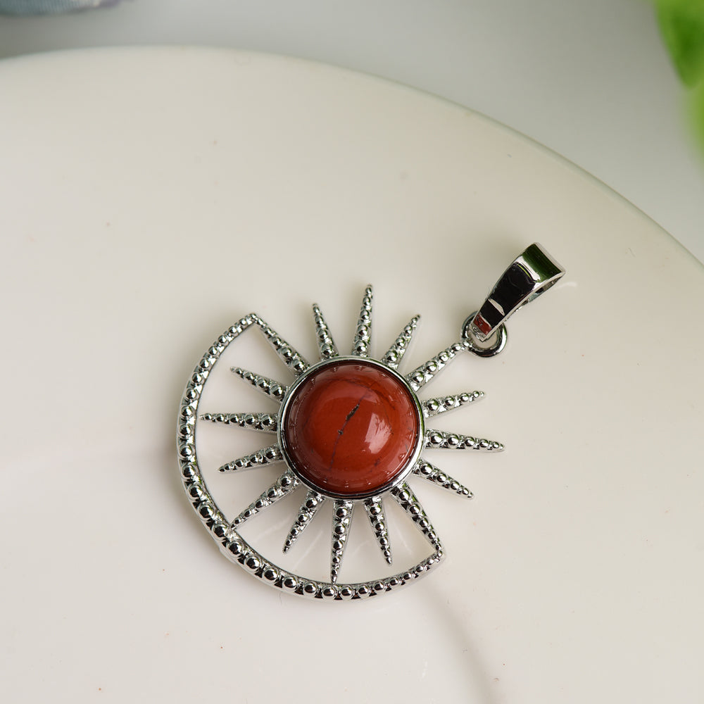 Pendentif spirituel en cristal mixte en forme de soleil 2,5 cm de guérison