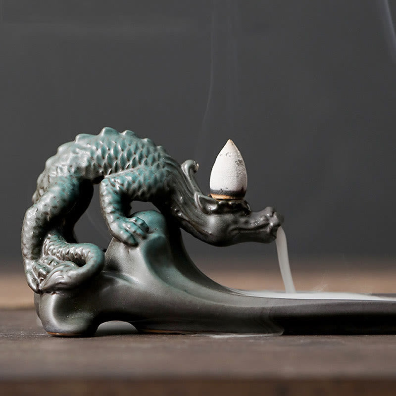 Brûleur d'encens en céramique Moon Rabbit pour la méditation et l'harmonie