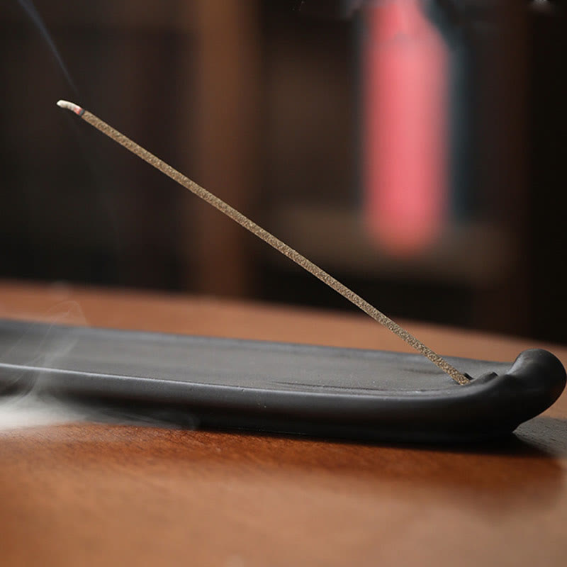 Brûleur d'encens en céramique Moon Rabbit pour la méditation et l'harmonie