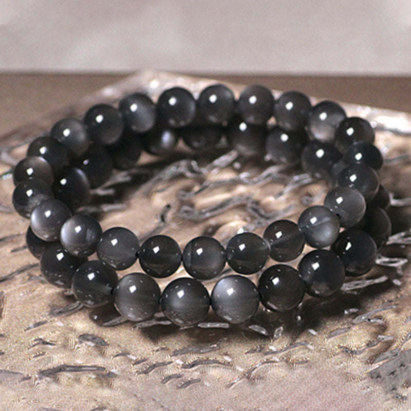 Bracelet en pierre de lune 8 mm pour l'amour et l'énergie positive