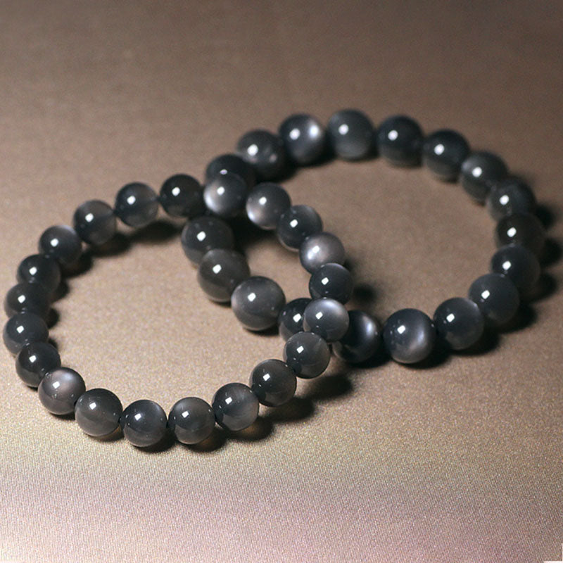 Bracelet en pierre de lune 8 mm pour l'amour et l'énergie positive