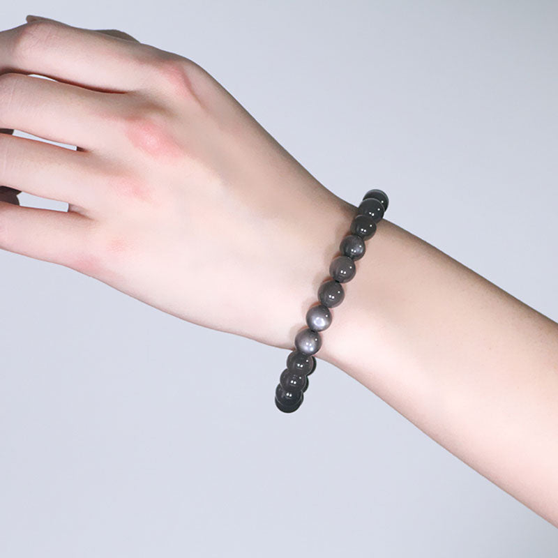 Bracelet en pierre de lune 8 mm pour l'amour et l'énergie positive