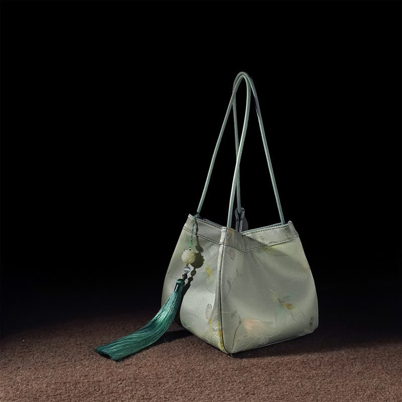 Sac à bandoulière spirituel brodé en soie Mulberry &amp; Xiangyunsha