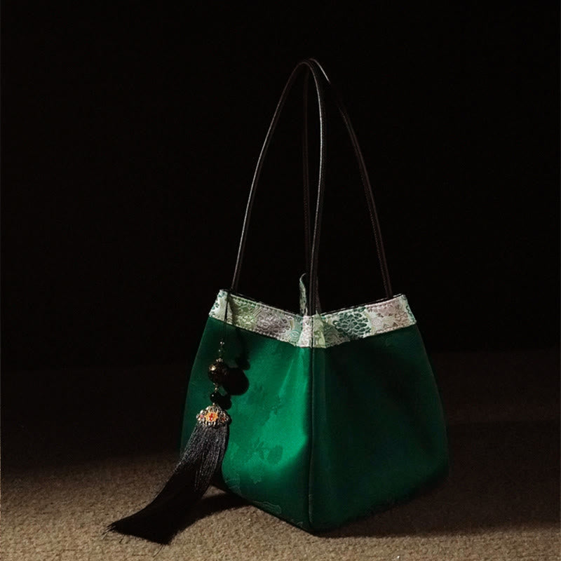 Sac à bandoulière spirituel brodé en soie Mulberry &amp; Xiangyunsha