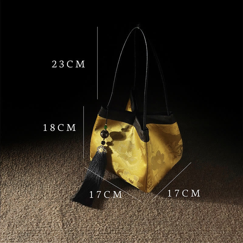 Sac à bandoulière spirituel brodé en soie Mulberry &amp; Xiangyunsha