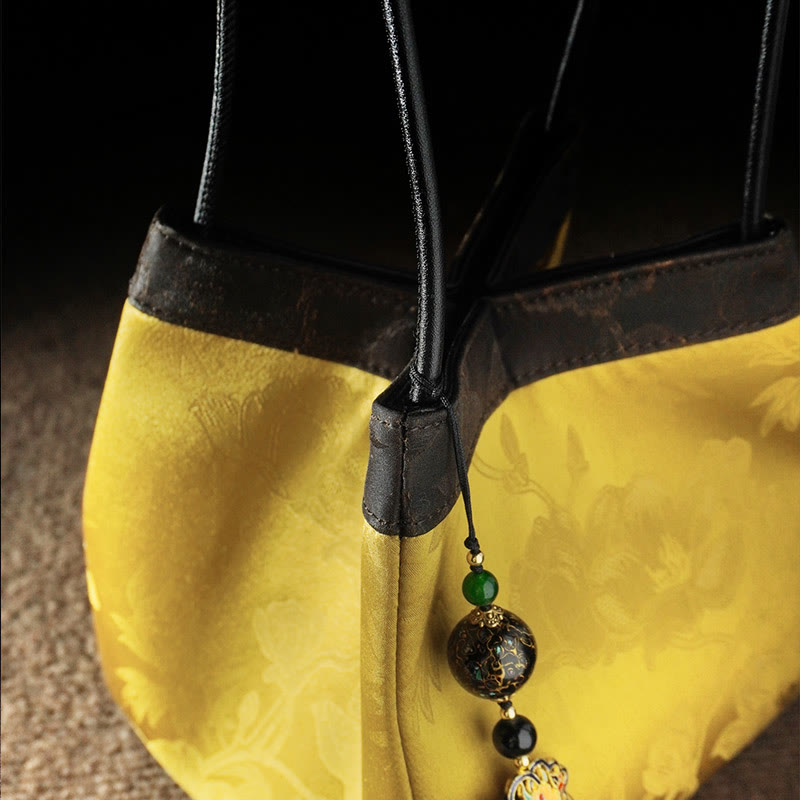 Sac à bandoulière spirituel brodé en soie Mulberry &amp; Xiangyunsha