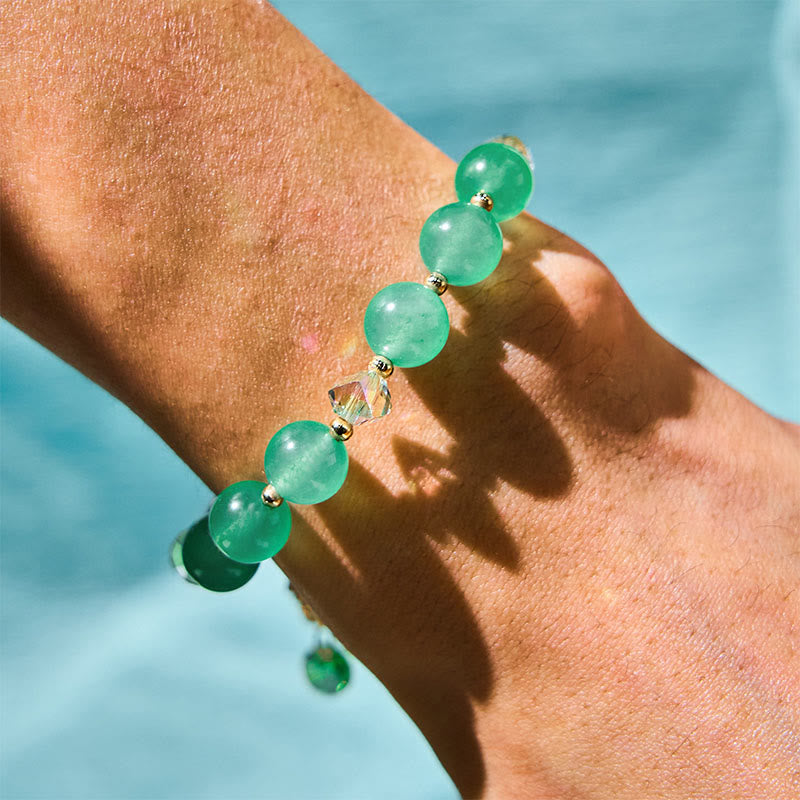 Bracelet de guérison multi-pierres précieuses améthyste et aventurine