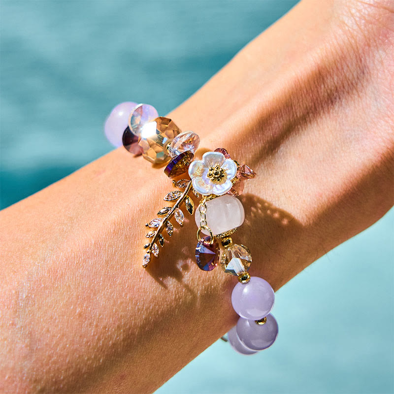 Bracelet de guérison multi-pierres précieuses améthyste et aventurine