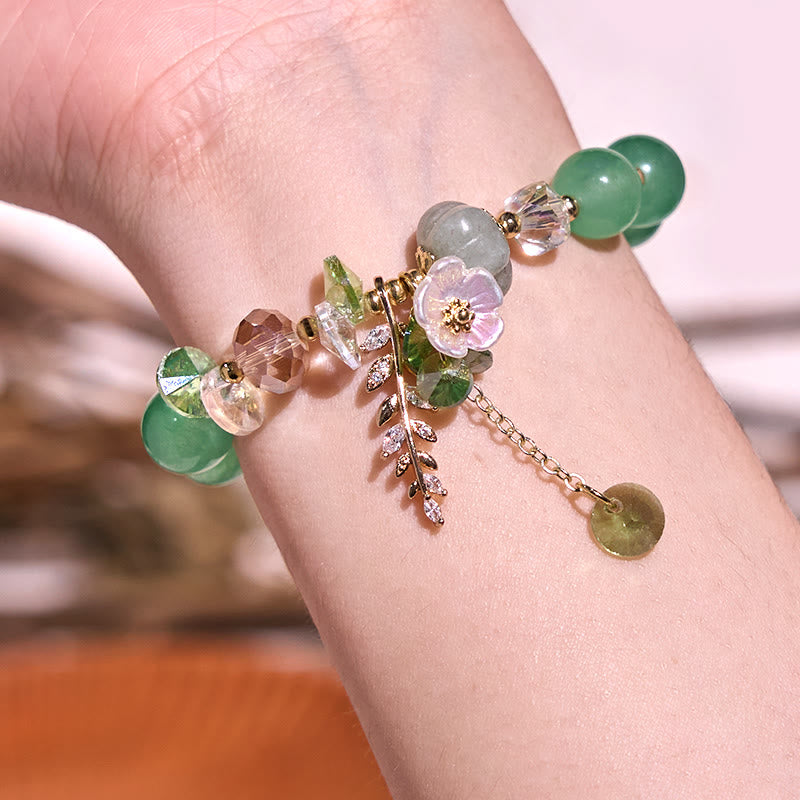 Bracelet de guérison multi-pierres précieuses améthyste et aventurine
