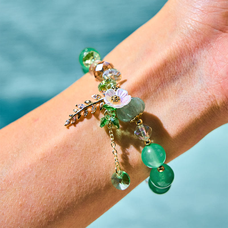 Bracelet de guérison multi-pierres précieuses améthyste et aventurine