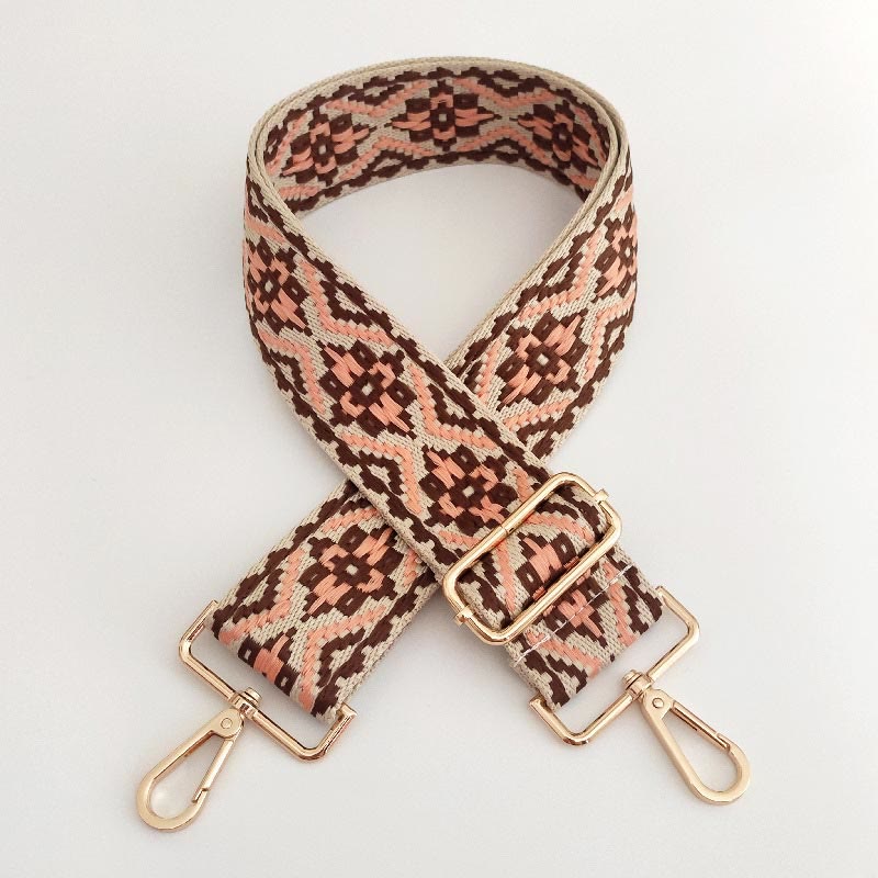 Bandoulière de sac réglable brodée multicolore pour accessoires spirituels