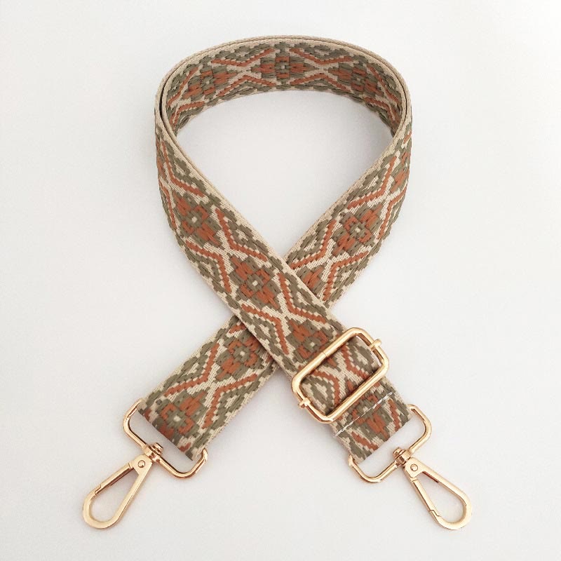 Bandoulière de sac réglable brodée multicolore pour accessoires spirituels