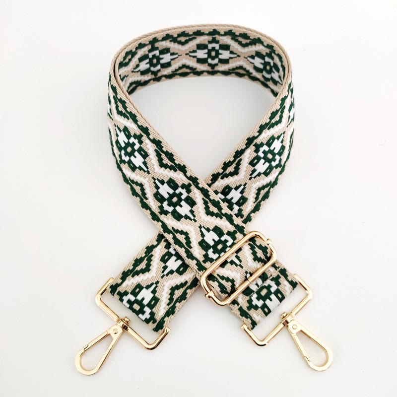 Bandoulière de sac réglable brodée multicolore pour accessoires spirituels