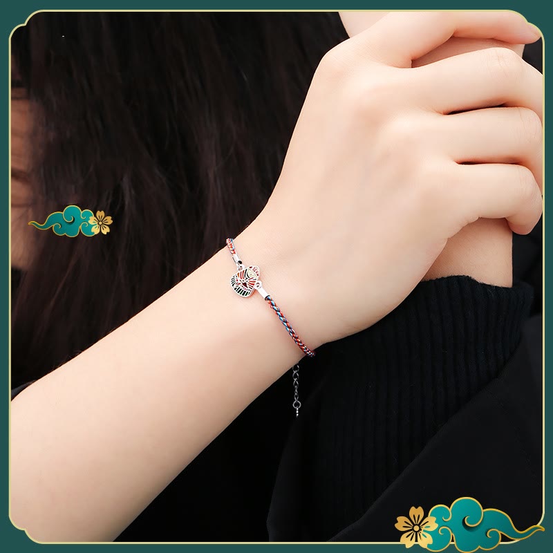 Bracelet spirituel multicolore en argent sterling 925 à motif Zongzi