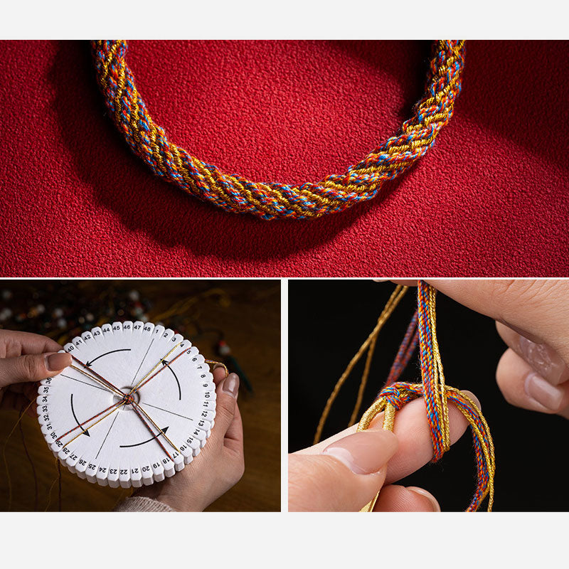 Bracelet tibétain multicolore Om Mani Padme Hum pour le bien-être spirituel