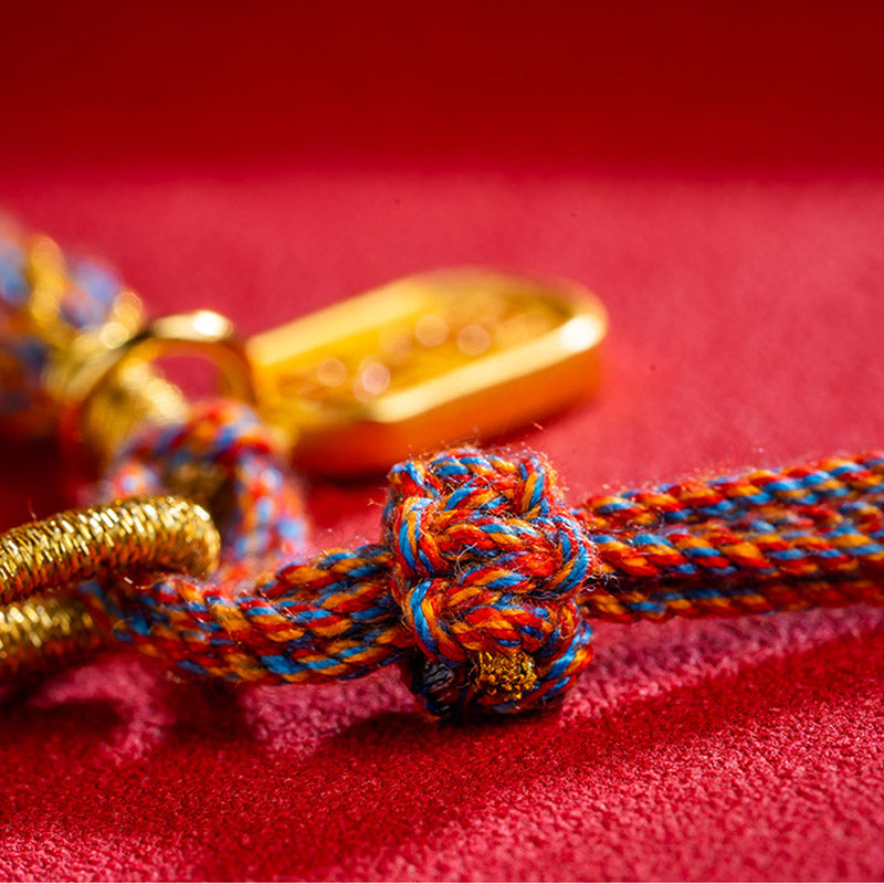 Bracelet tibétain multicolore Om Mani Padme Hum pour le bien-être spirituel