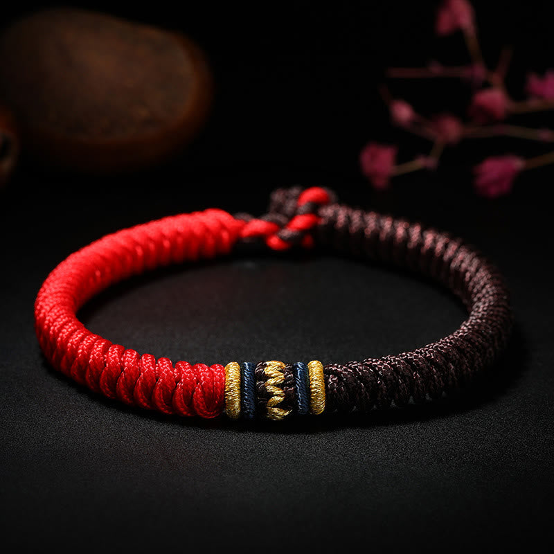 Bracelet en fil rouge multicolore avec nœud King Kong pour la protection
