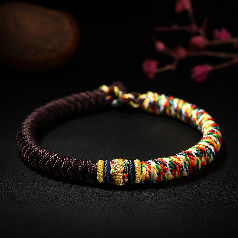 Bracelet en fil rouge multicolore avec nœud King Kong pour la protection