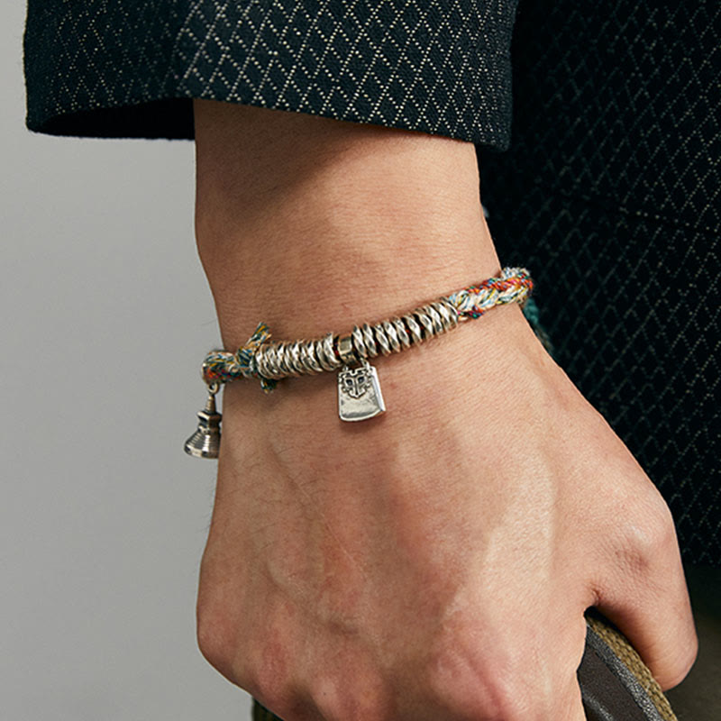 Bracelet de protection multi-rangs en argent sterling 925