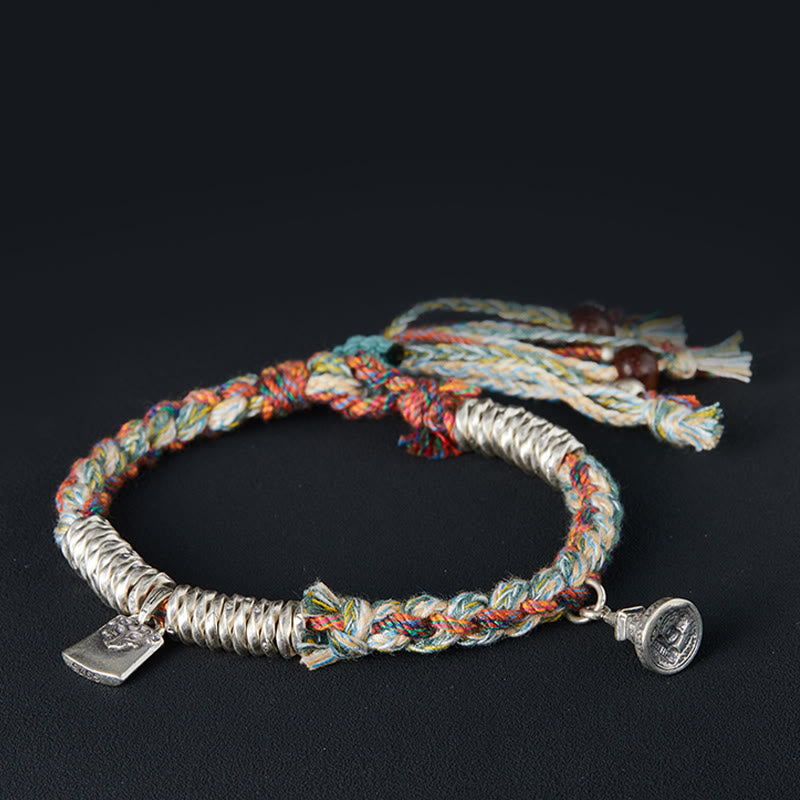 Bracelet de protection multi-rangs en argent sterling 925