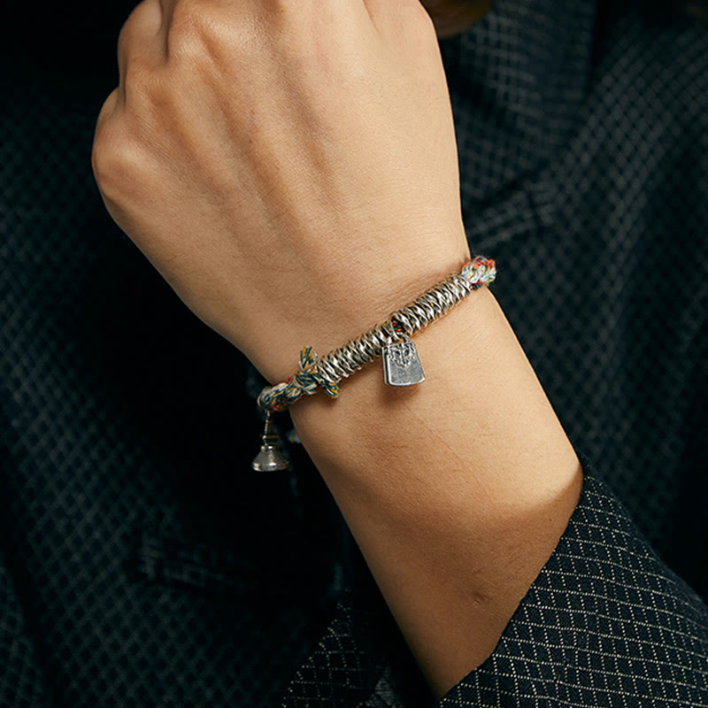 Bracelet de protection multi-rangs en argent sterling 925