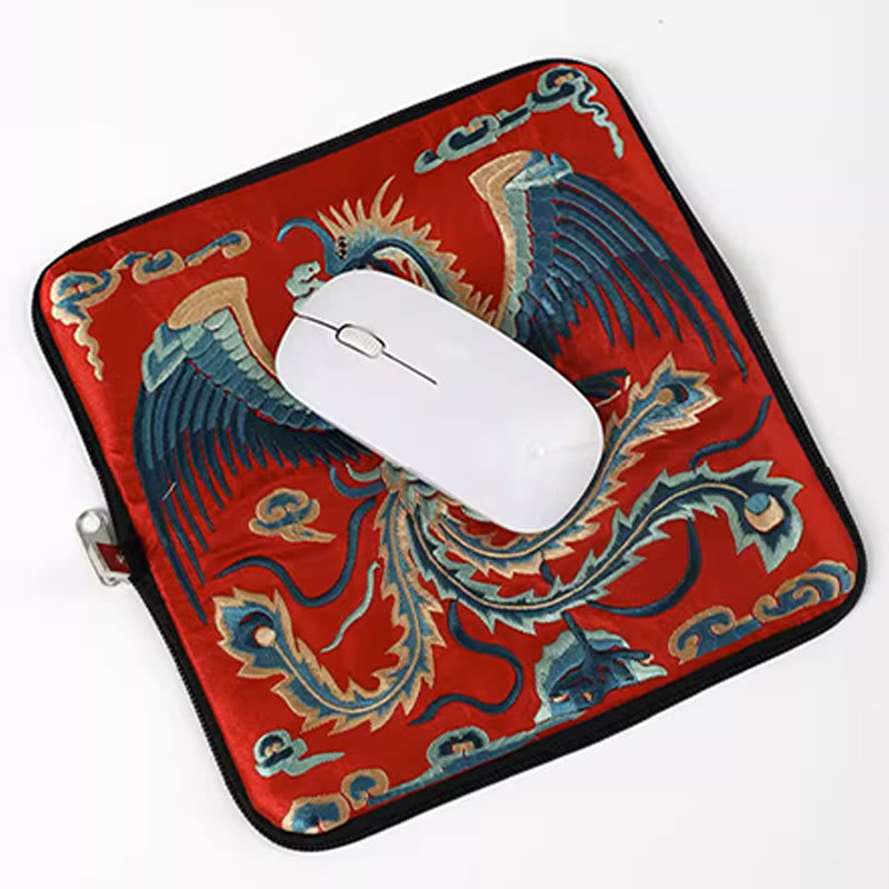 Sac à main brodé Bête mythique | Dragon Phénix Qilin 23 cm