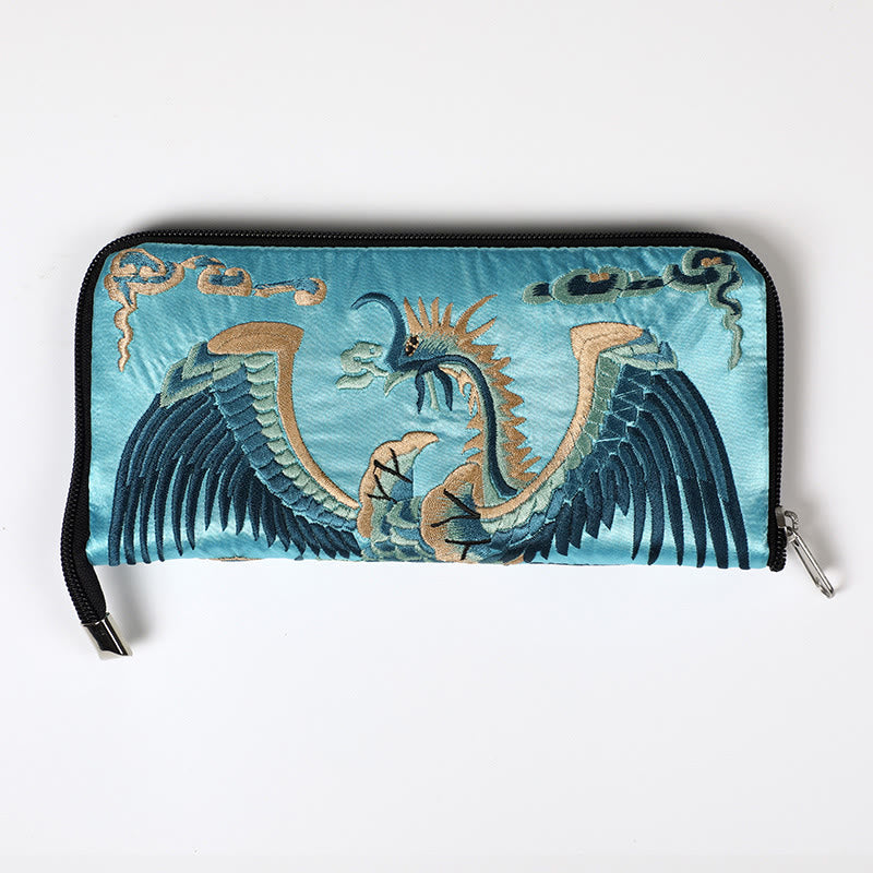 Sac à main brodé Bête mythique | Dragon Phénix Qilin 23 cm