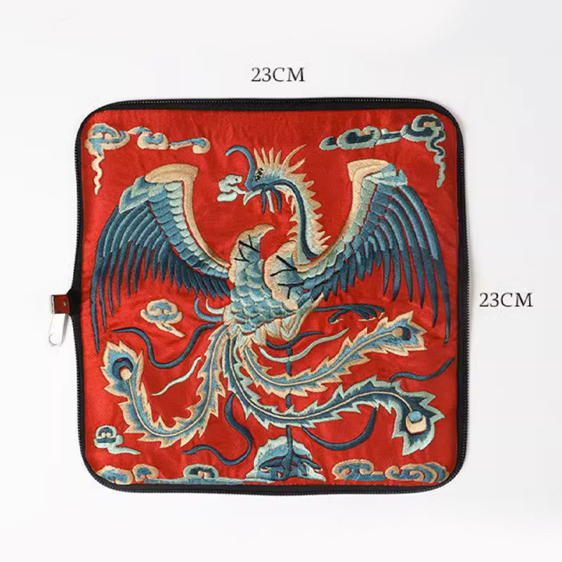 Sac à main brodé Bête mythique | Dragon Phénix Qilin 23 cm