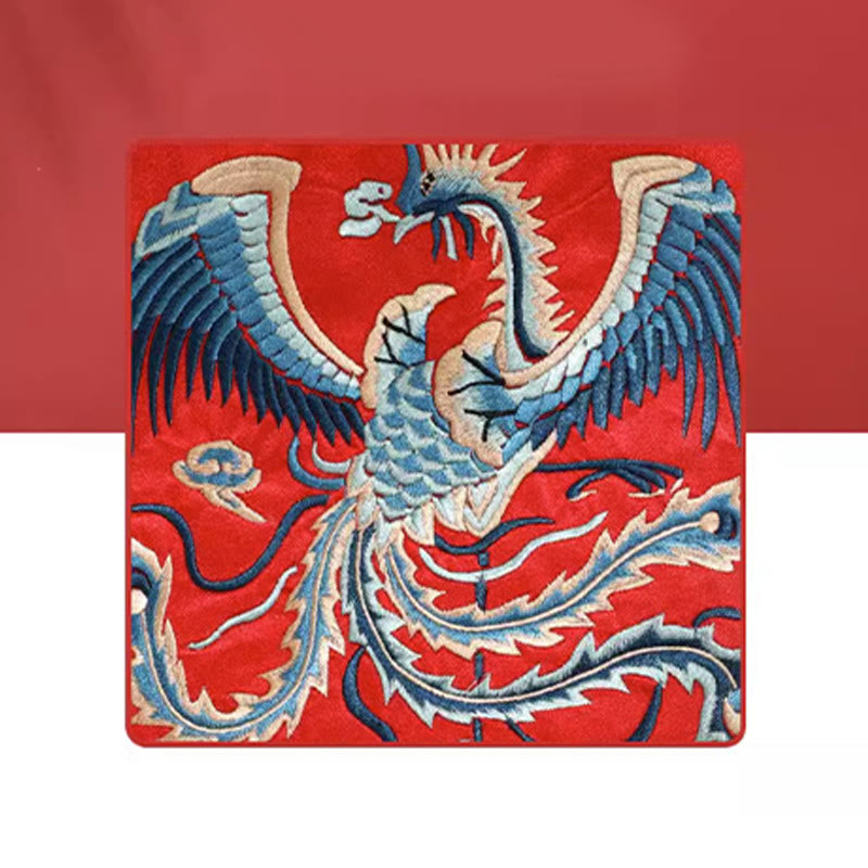 Sac à main brodé Bête mythique | Dragon Phénix Qilin 23 cm