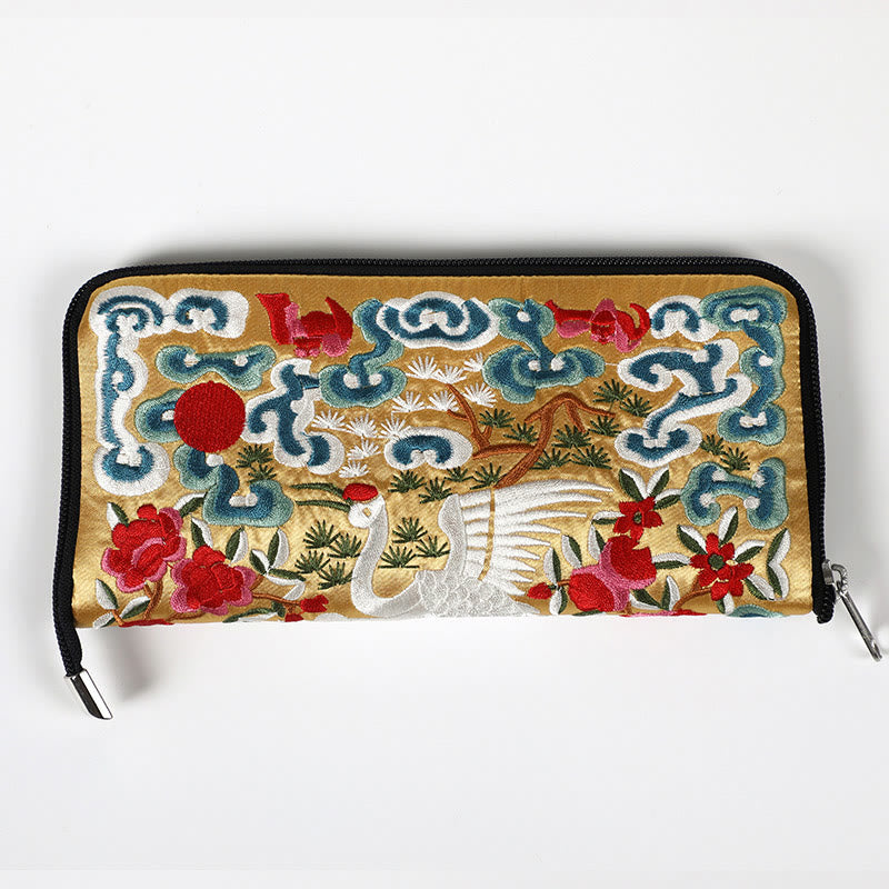 Sac à main brodé Bête mythique | Dragon Phénix Qilin 23 cm