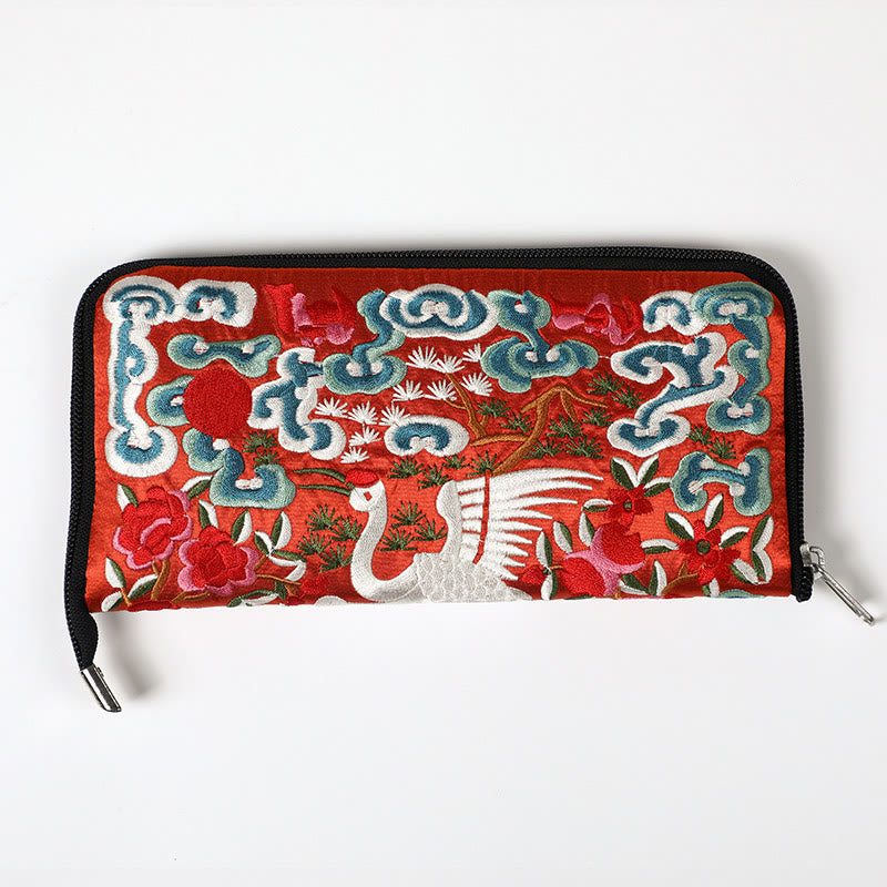 Sac à main brodé Bête mythique | Dragon Phénix Qilin 23 cm