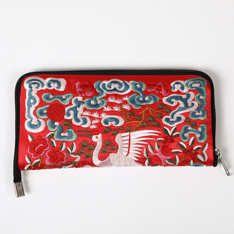 Sac à main brodé Bête mythique | Dragon Phénix Qilin 23 cm