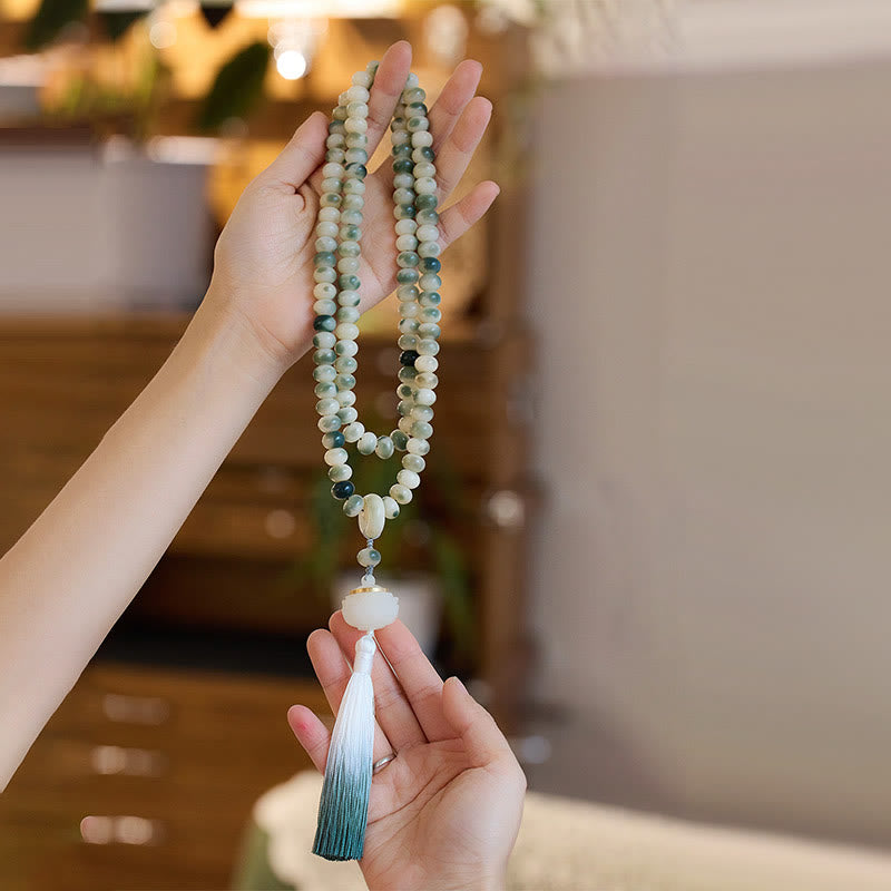 Bracelet Mala en 108 graines de Bodhi naturelles pour la sagesse et la méditation