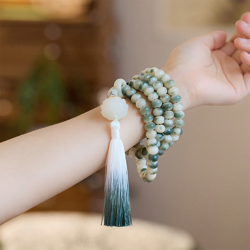 Bracelet Mala en 108 graines de Bodhi naturelles pour la sagesse et la méditation