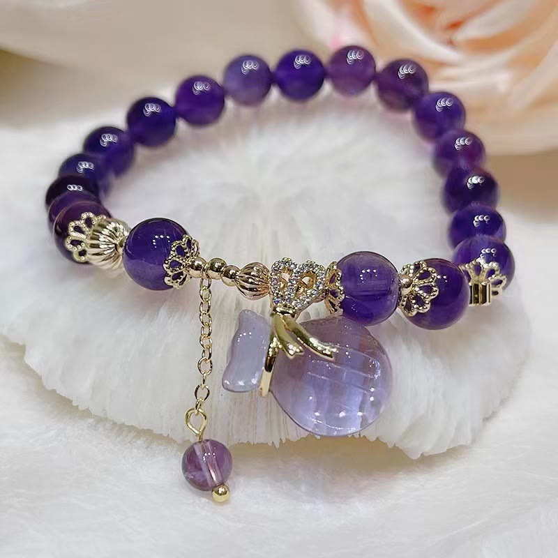 Bracelet en cristal d'améthyste naturelle pour la guérison et l'équilibre