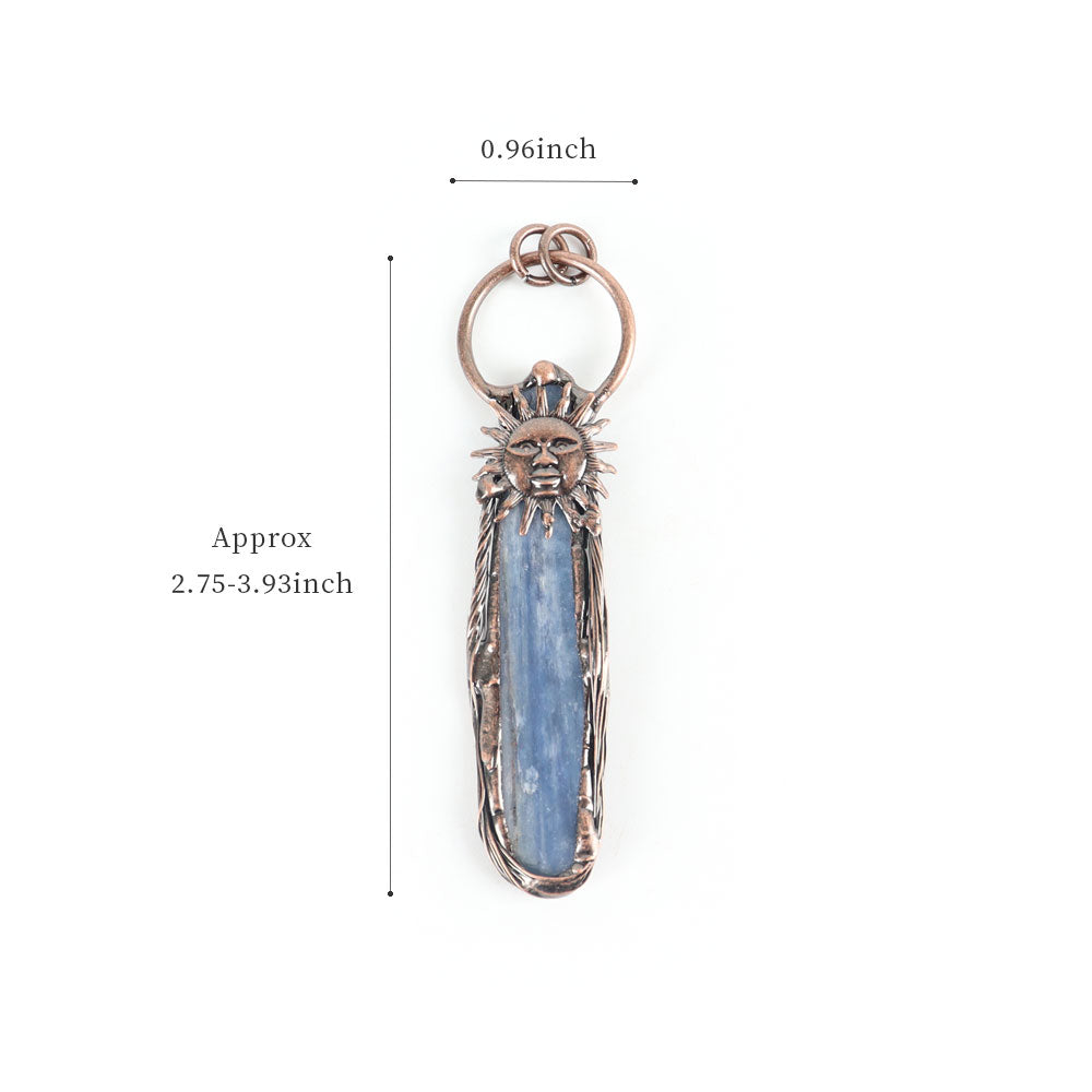 Natural Blue Kyanite Crystal Necklace Pendant 3 Inch