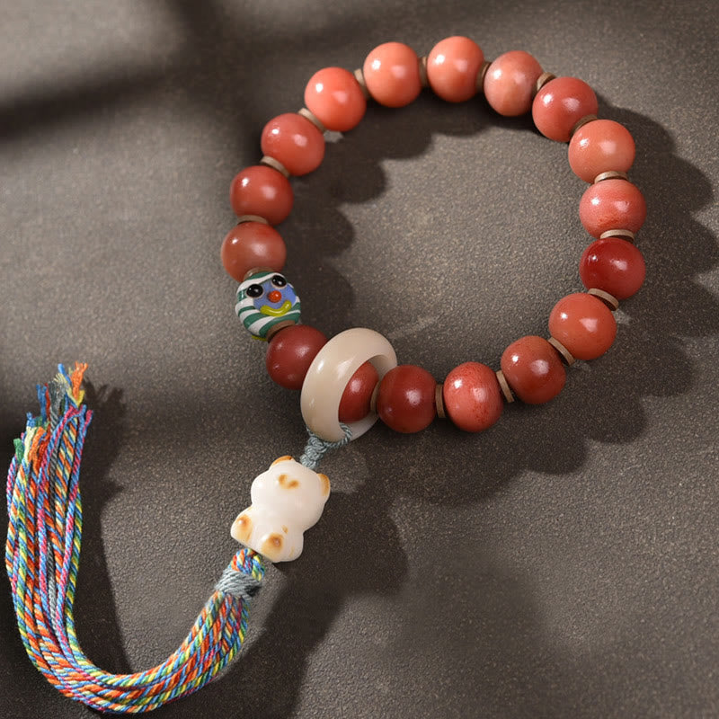 Bracelet de protection spirituelle en os de chameau naturel 15-16 cm