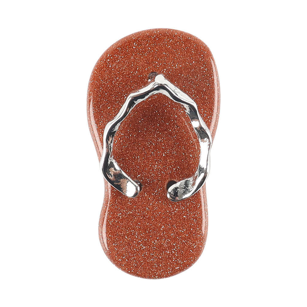 Natural Clear Quartz Mini Crystal Slippers Pendant 1.65 Inches