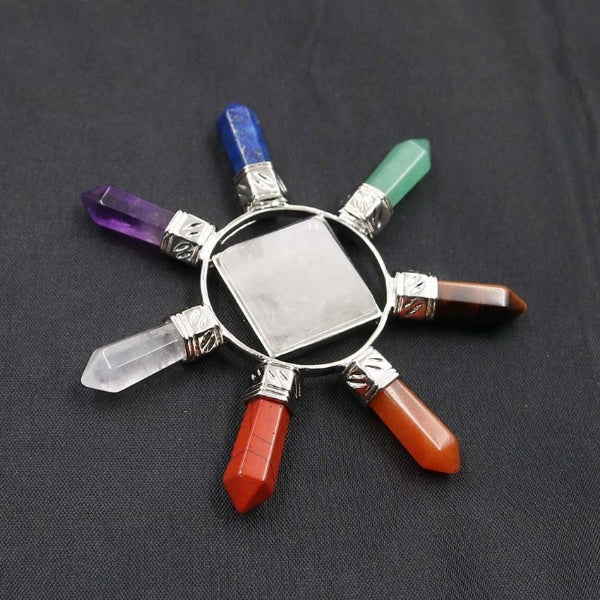 Générateur d'énergie de pyramide de chakra à cristaux naturels