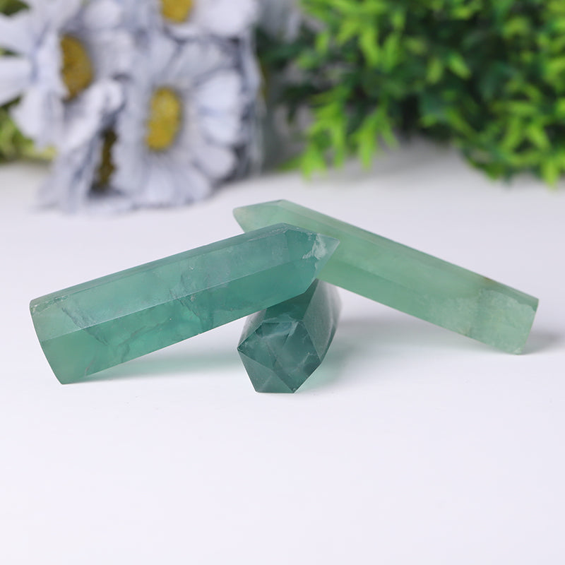 Natural Green Fluorite Crystal Tower 2.5-4.5 inches Healing Point